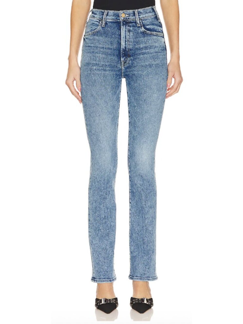 MOTHER The Hustler Sneak Jeans in On The Road Size 25 Minimalist Denim